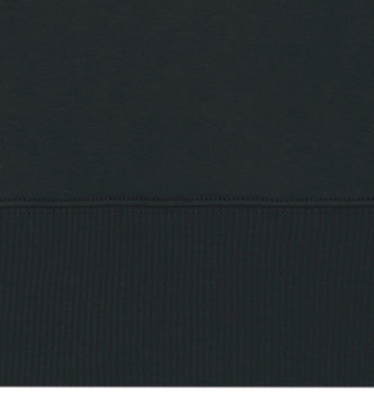 Schwarzer Hoodie Unisex für Damen und Herren im Relaxed Fit rückseitig bedruckt in weiß mit Design der Skateboard Bang Up Brain  Kollektion und dem Logo Schriftzug von Roger Rockawoo Clothing