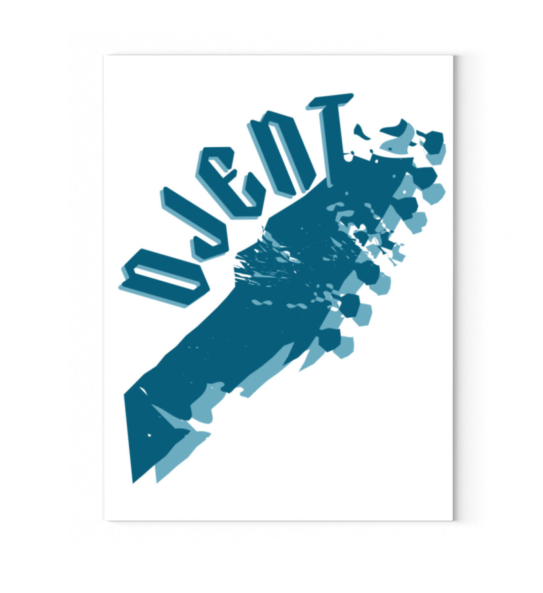 Leinwandbild auf Holzkeilrahmen aufgezogen mit Druck Design der Roger Rockawoo Kollektion Djent Guitar