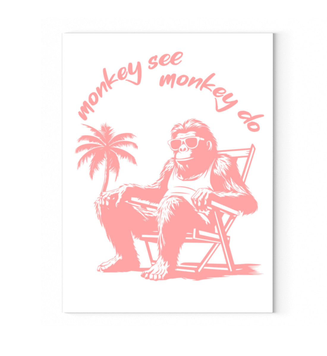 Leinwandbild auf Holzkeilrahmen aufgezogen mit Druck Design der Roger Rockawoo Kollektion monkey see monkey do