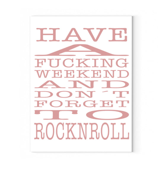 Leinwandbild auf Holzkeilrahmen aufgezogen mit Druck Design der Roger Rockawoo Kollektion Rocknroll Weekend