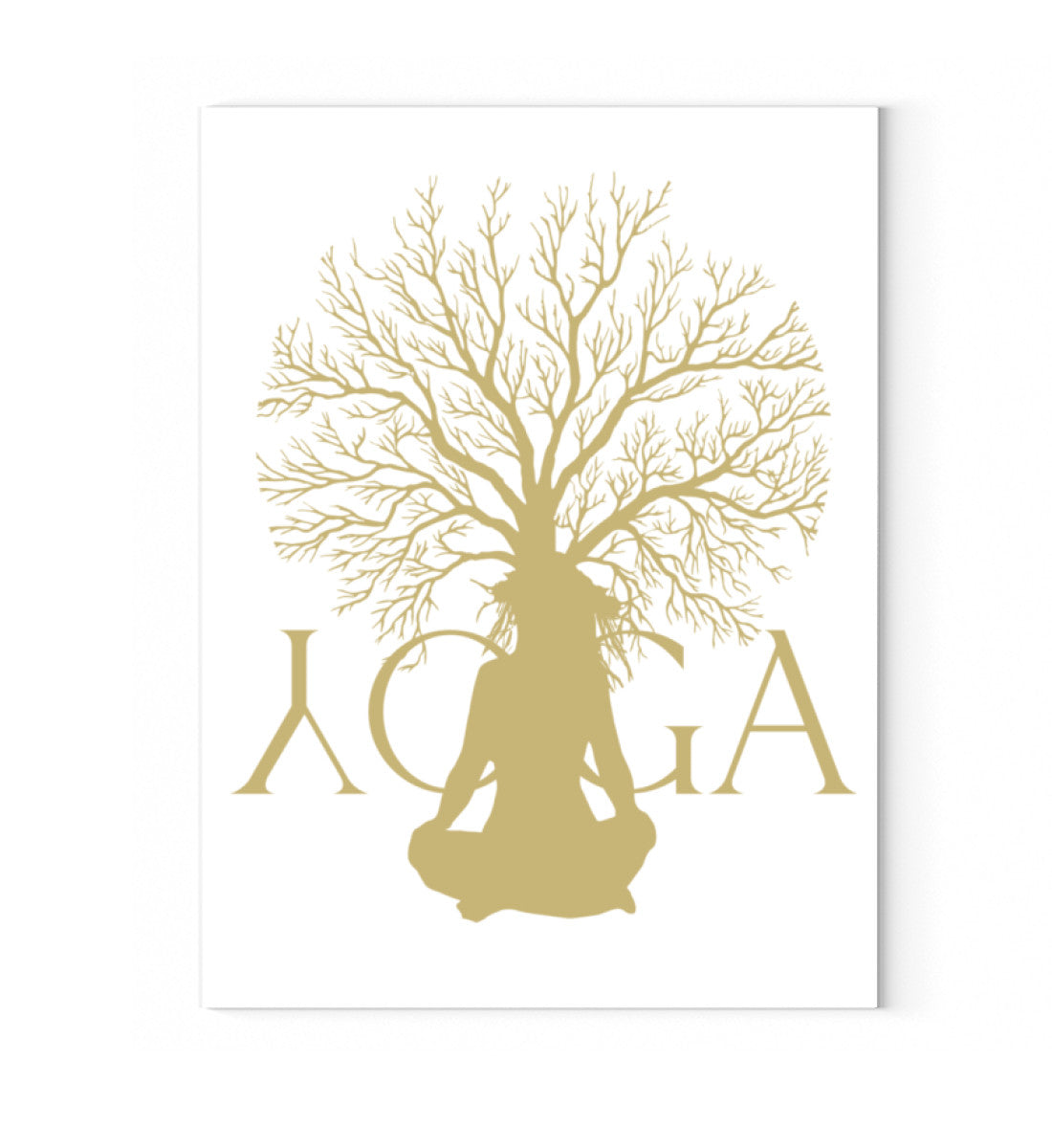 Leinwandbild auf Holzkeilrahmen aufgezogen mit Druck Design der Roger Rockawoo Kollektion yoga tree