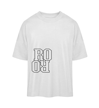 Weißes T-Shirt Unisex Oversize Fit für Frauen und Männer bedruckt mit dem Design der Roger Rockawoo Kollektion Basketball Buzzer Beater