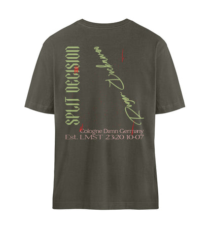 Khaki T-Shirt Relaxed Fit Unisex für Damen und Herren bedruckt mit Print Design Aufdruck der Weekend Shirt Edition im Roger Rockawoo Clothing Webstore Subcultures Finest