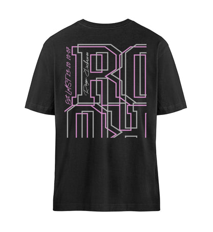Schwarzes T-Shirt Unisex Relaxed Fit für Frauen und Männer bedruckt mit dem Design der Roger Rockawoo Kollektion let there be bmx