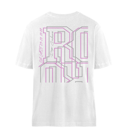 Weißes T-Shirt Unisex Relaxed Fit für Frauen und Männer bedruckt mit dem Design der Roger Rockawoo Kollektion let there be bmx