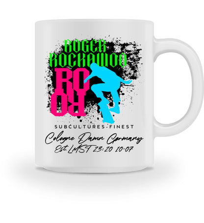 Keramiktasse bedruckt mit dem Design der Kollektion Skate better bail im Roger Rockawoo Clothing Webshop White-3