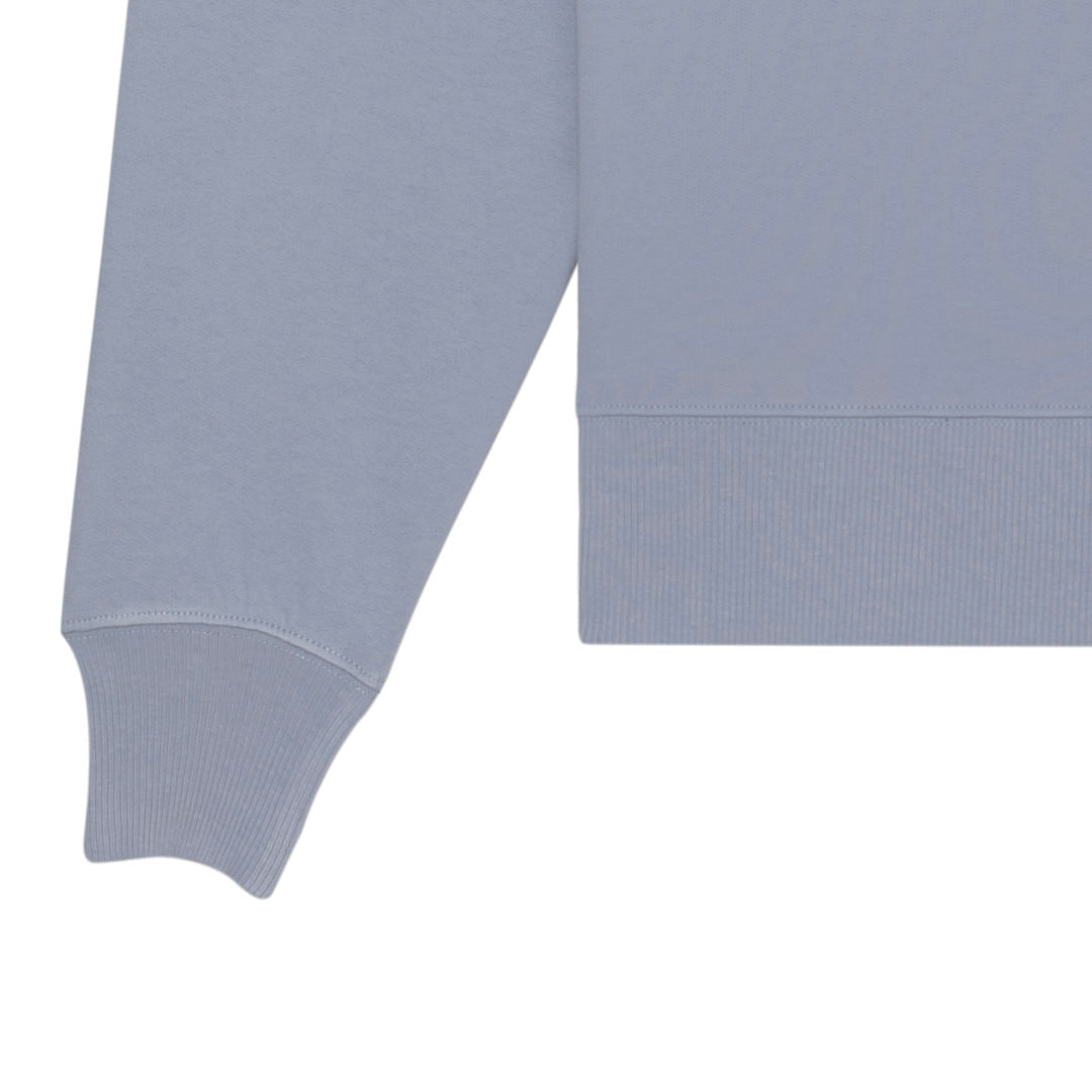 Light Blue farbiges Sweatshirt Unisex Relaxed Fit mit Print Design aus der Kollektion Yoga Lotus von Roger rockawoo Clothing
