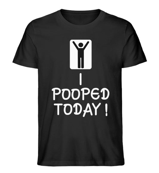 T-Shirt für Frauen und Männer mit Print Design der i pooped today Collection im Roger Rockawoo Clothing Webstore Subcultures Finest Schwarz-16