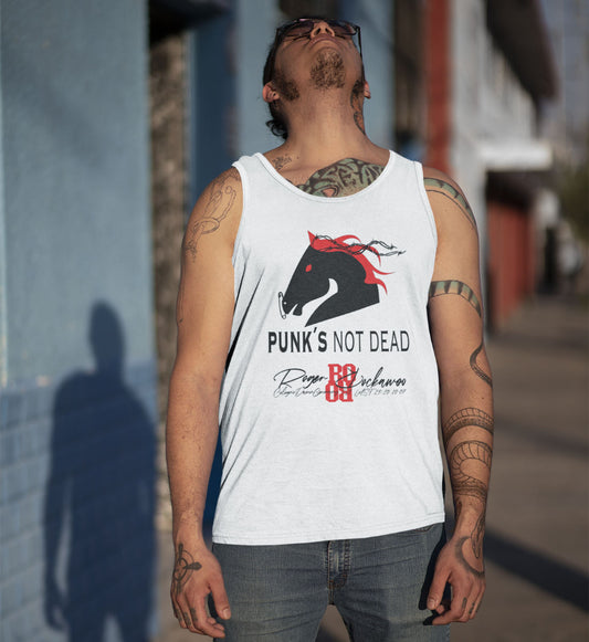 Tanktop Herren mit Print Design der Punks not dead mit Pferde Kopf Motiv Kollektion im Roger Rockawoo Fashion Webstore